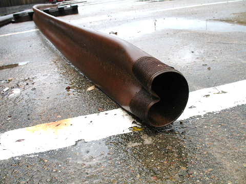 Damaged Drill Pipe