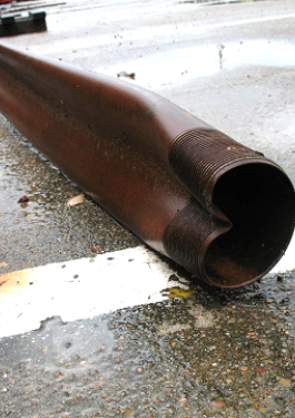 Damaged Drill Pipe